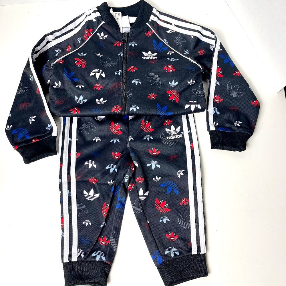 Adidas Infant Trefoil All Over Print Track Suit